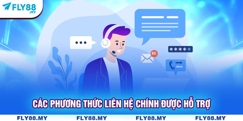 Các phương thức liên hệ chính được hỗ trợ